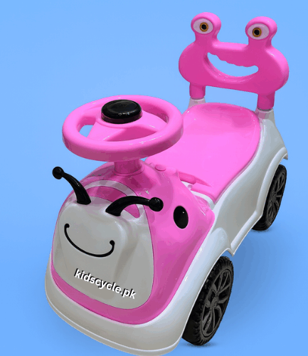 Kids Smile Ride-On Car – Cute Steering Wheel Push Toy for Toddlers